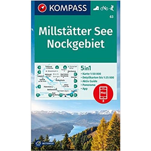 63. Millstatter See Nockgebiet turista térkép Kompass 1:50 000 