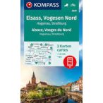   2220. Elsass turista térkép,Vogesen Nord, 2 részes turista térkép szett Kompass 