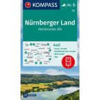   172.  Nürnberger Land turista térkép Hersbrucker Alb Kompass 4 in 1 térképszett 2023.