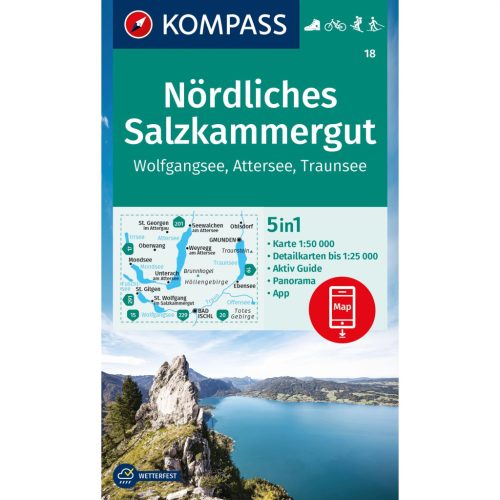 18.  Nordliches Salzkammergut turistatérkép  Kompass 1:50 000  2026.