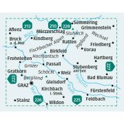 221. Grazer Bergland turista térkép Grazi hegyvidék - Fischbacher Alpok turistatérkép Kompass 1:50 000  2023.