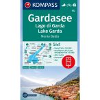   102. Garda tó turista térkép , Gardasee térkép/Lago di Garda, Monte Baldo térkép Kompass Lake Garda 1:50e  2024.
