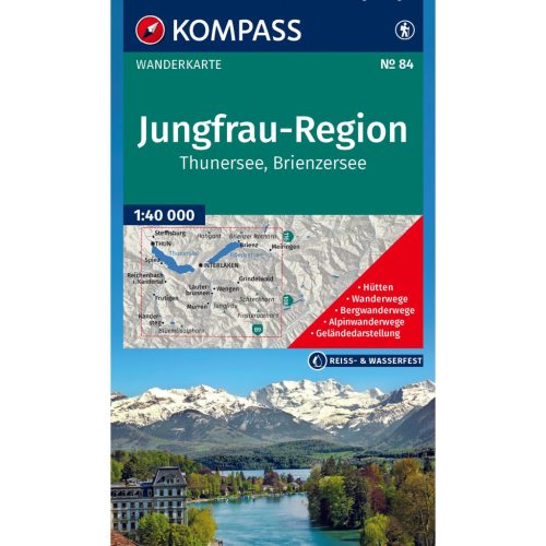 84. Jungfrau-Region turista térkép Kompass 1:50 000  2025.