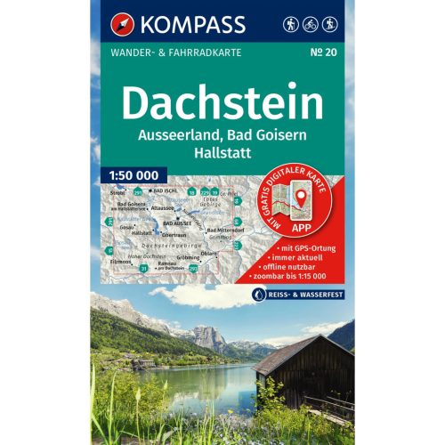 20. Dachstein turista térkép Kompass 1:50 000 - Ausseerland, Bad Goisern, Hallstatt turistatérkép