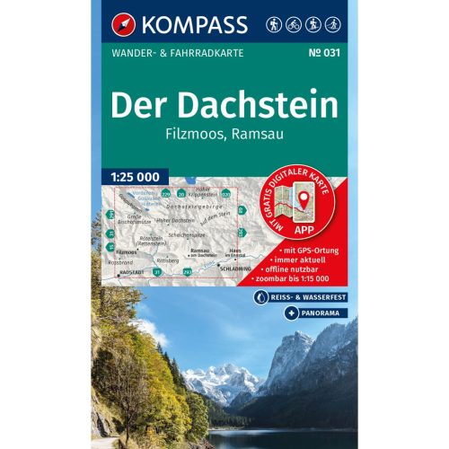 031. Der Dachstein turista térkép szett 4 in 1 Kompass 1:25 000  2026.