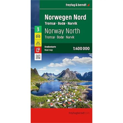Norvégia térkép 3. rész Észak-Norvégia-Narvik, 1:400 000  Freytag 2026.
