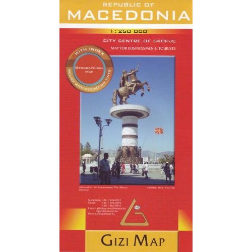 Macedonia térkép Geographical Gizi Map  1:250 000 