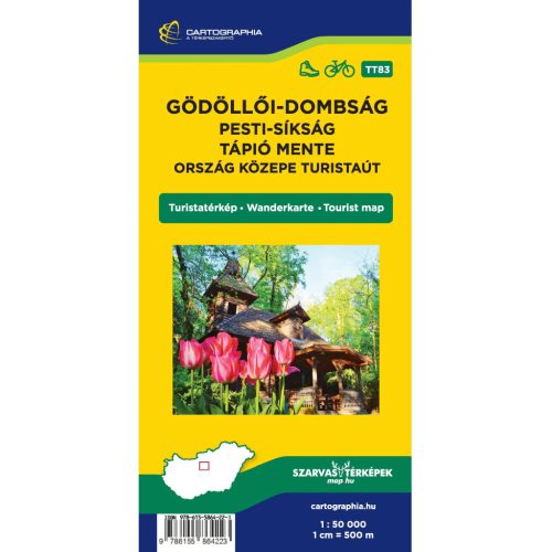 Gödöllői-dombság turistatérkép, Gödöllői-dombság térkép Cartographia 1:50e  2025.