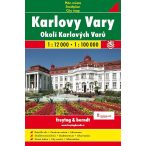   Karlovy Vary várostérkép, Karlovy Vary és környéke térkép Freytag 1: 12 000, 1: 100 000