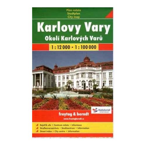 Karlovy Vary és környéke térkép Freytag 1:12 000,1:100 000 