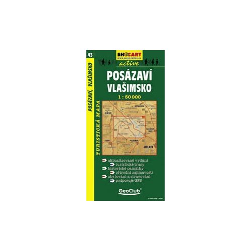 SC 43. Posazavi, Vlasimsko turista térkép Shocart 1:50 000 