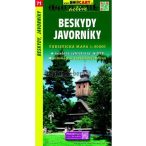   SC 71. Beskydy Javorniky, Vsetin turista térkép Shocart, Beszkidek turista térkép 1:50 000 