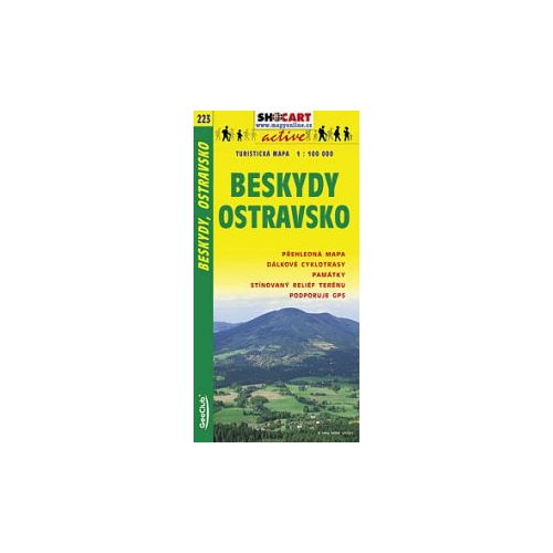 SC 223. Beskydy Ostravsko turista térkép Shocart, Beszkidek turista térkép  1:100 000 