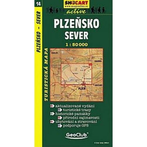 SC 14. Plzensko, sever turista térkép Shocart 1:50 000 