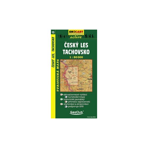 SC 13. Cesky les, Tachovsko turista térkép Shocart 1:50 000 