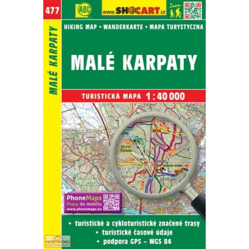 SC 477. Kis-Kárpátok turistatérkép, Malé Karpaty térkép Shocart 1:40 000 