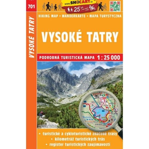 SC 701. Vysoké Tatry, Magas Tátra turista térkép Shocart 1:25 000   2017