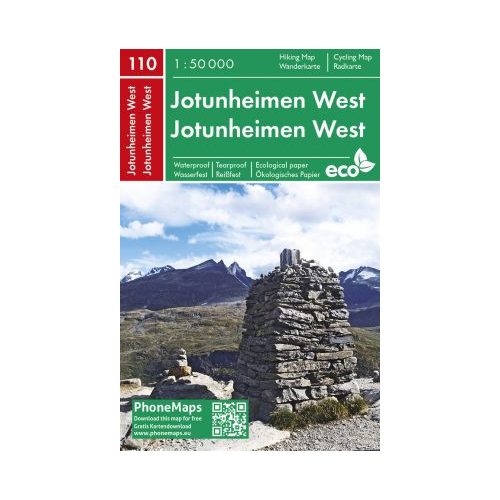 Jotunheimen térkép Norvégia Jotunheimen West  PhoneMaps  2019 1:50 000 