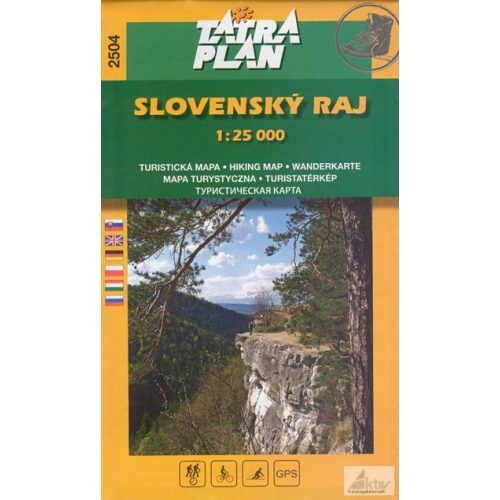 2504. Slovensky Raj turista térkép Szlovák Paradicsom turista térkép Tatraplan 1:25 000