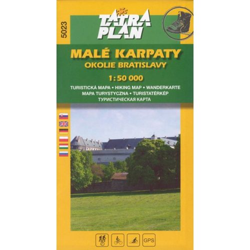 5023. Malé Karpaty térkép, Kis-Kárpátok turista térkép, Pozsony környéke térkép Tatraplan 1:50e