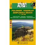   5043. Poloniny, Vihorlat, Zemplinska sírava , Széles-tó térkép, Polonyinák NP turistatérkép, Poloniny turista térkép Tatraplan 1:50e 2019