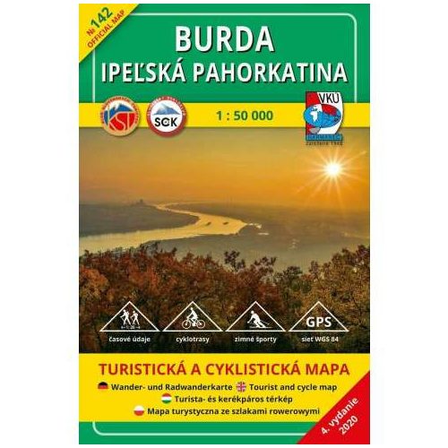 142. Burda - Ipoly-Garam-völgye - Ipelska pahorkatina turistatérkép Burda turista térkép VKÚ 1:50 000 