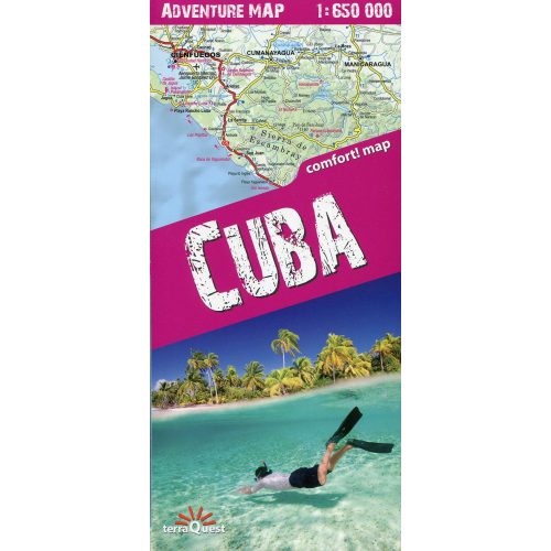 Kuba térkép, Kuba autós térkép, Cuba autótérkép Expressmap fóliás 