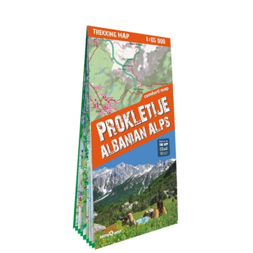 Montenegrói-hegyek, Durmitor térkép, Bjelasica, Prokletije térkép, Komovi trekking térkép TerraQuest 1:65 000  2024.