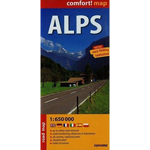 Alpok térkép Expressmap fóliás 