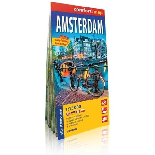 Amszterdam térkép, Amszterdam várostérkép Expressmap Laminated