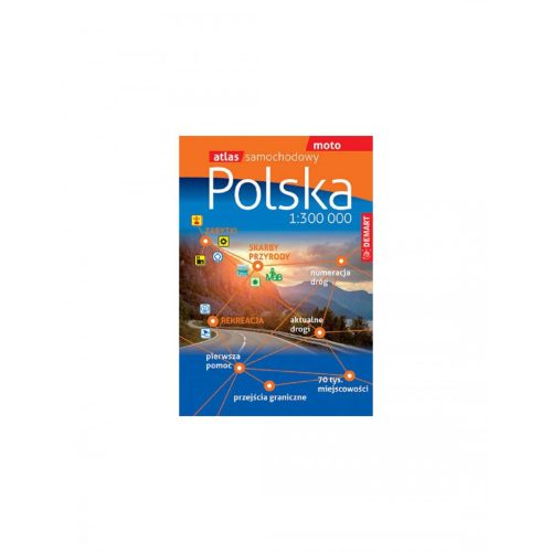 Lengyelország autós atlasz Demart, Lengyelország atlasz, Lengyelország autótérkép 1:300 000 