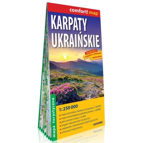 Ukrán-Kárpátok térkép - Expressmap turista térkép 1:250 000 