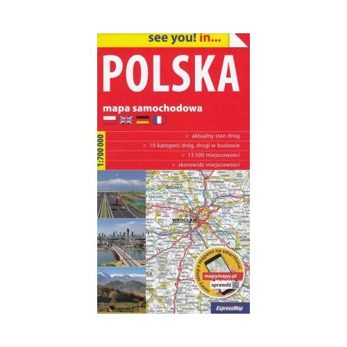 Lengyelország térkép ExpressMap Lengyelország autós térkép 1:700 000