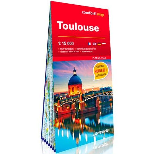 Toulouse várostérkép Expressmap laminált 1:15 000 