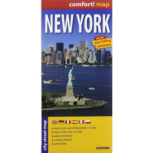New York térkép Expressmap New York várostérkép Comfort fóliás 1:75e  2025.
