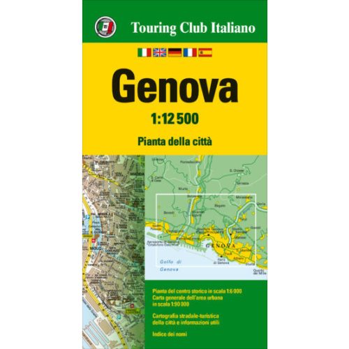 Genova térkép, Genova várostérkép zsebtérkép 1:10e TCI 