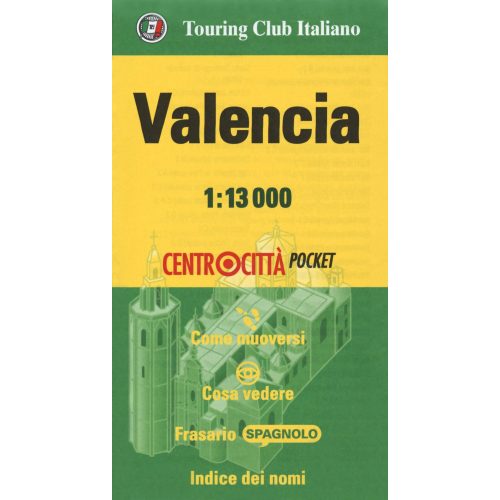 Valencia térkép, Valencia várostérkép zsebtérkép 1:13e TCI