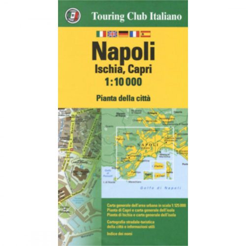 Nápoly térkép Touring Club Italiano  Nápoly várostérkép, Ischia, Capri 1:10 000 