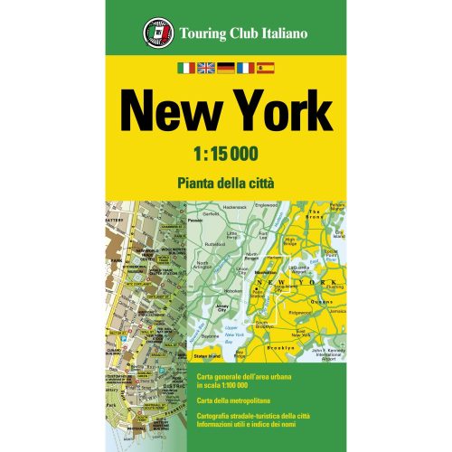 New York city térkép, New York várostérkép zsebtérkép 1:15e TCI 