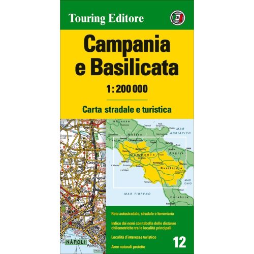 Campania, Basilicata térkép Michelin 1:200 000 