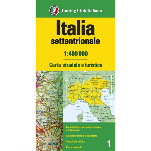 Észak-Olaszország autótérkép - TCI 1:400e