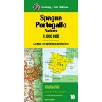   Spanyolország térkép és Portugália térkép TCI 1:800 000  2021.