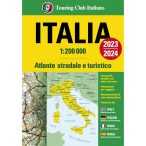 Olaszország autós atlasz TCI 1:200e. 2023/24 