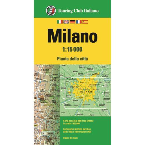 Milánó várostérkép Milánó térkép Touring Club Italiano 1:15 000
