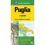 Puglia autós térkép TCI 1:200 000 