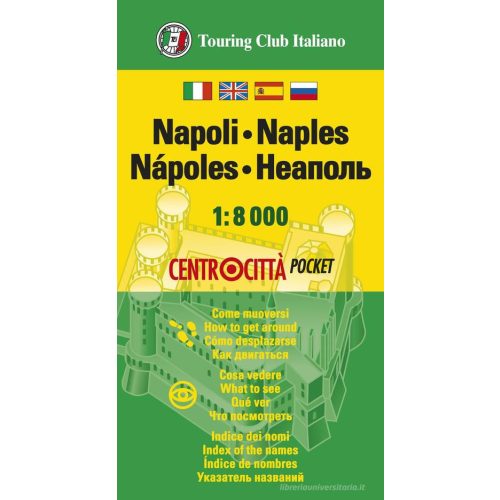 Nápoly térkép, Nápoly várostérkép zsebtérkép 1:8e TCI 