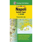   Nápoly térkép Touring Club Italiano  Nápoly várostérkép, Ischia, Capri 1:10e  2025.