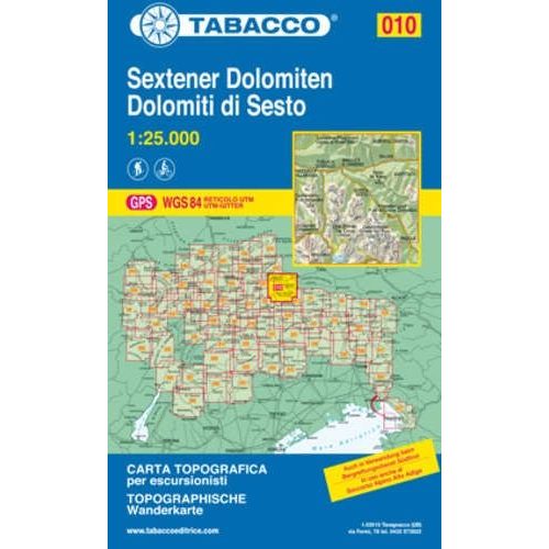 010. Dolomiti di Sesto, Sextener Dolomiten turista térkép Tabacco 1: 25 000 