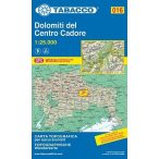   016. Dolomiti del Centro Cadore turista térkép Tabacco 1: 25 000 