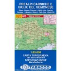   020. Prealpi Carniche e Giulie del Gemonese turista térkép Tabacco 1: 25 000 
